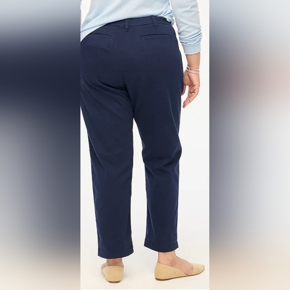 J. Crew High-Rise Girlfriend Chino Pant Navy Size 20 - Picture 2 of 12